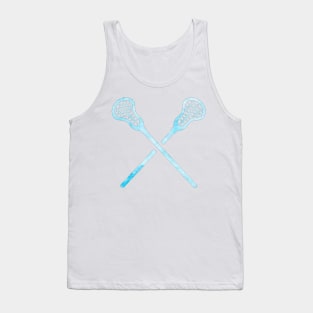 Lacrosse Stick Light Blue Tank Top